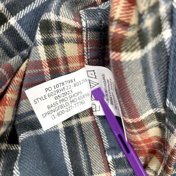 NWT Red Head Ozark Flannel Plaid Shirt Slate Red Cream Work Ranch Yellowstone L - Picture 11 of 11